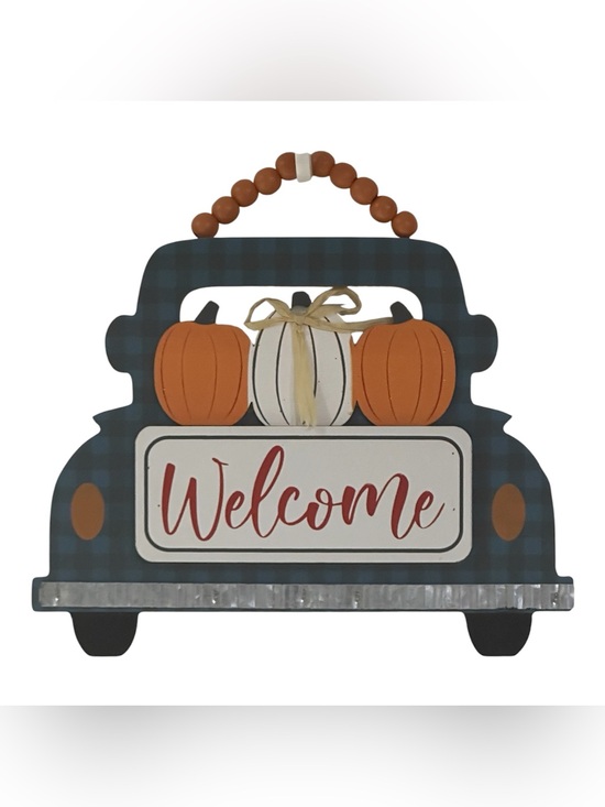 Other - Farmhouse Truck Welcome Sign with Pumpkins